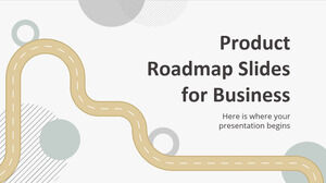Diapositivas de la hoja de ruta del producto para empresas
