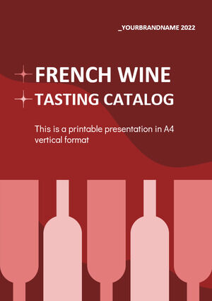 Catálogo de degustação de vinhos franceses