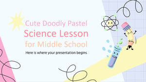 Niedliche Doodly-Pastell-Wissenschaftsstunde für die Mittelschule