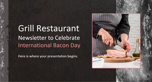Информационный бюллетень гриль-ресторана в честь Международного дня бекона