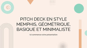 Base e minimalista geometrico Memphis Pitch Deck