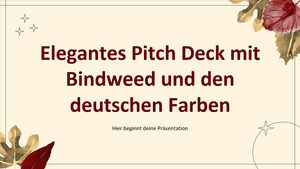 Alman Paleti Zarif Gündüzsefası Stili Pitch Deck
