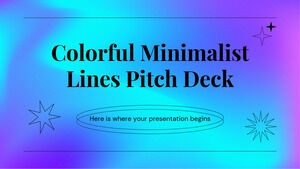 Kolorowe minimalistyczne linie Pitch Deck