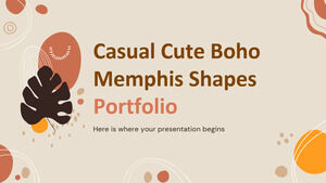 Casual Cute Boho Memphis Shapes Portfolio