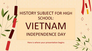 고등학교 역사 과목: 베트남 독립 기념일