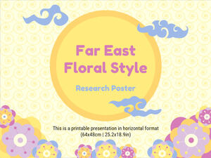 ملصق بحثي عن نمط الأزهار في الشرق الأقصى