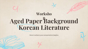 Yaşlı Kağıt Arka Plan Kore Edebiyatı Atölyesi