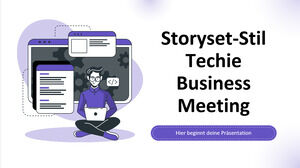 Techie-Geschäftstreffen im Storyset-Stil
