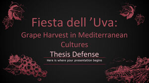 Fiesta dell 'Uva: Akdeniz Kültürlerinde Üzüm Hasadı - Tez Savunması