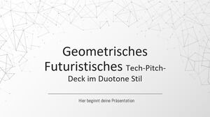 Pitch Deck Tech Geométrico Futurista Estilo Duotono