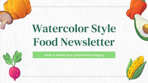 Watercolor Style Food Newsletter