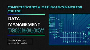 Üniversite için Bilgisayar Bilimi ve Matematik Anabilim Dalı: Veri Yönetimi Teknolojisi