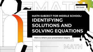 Materia di matematica per la scuola media - 8a elementare: identificare soluzioni e risolvere equazioni