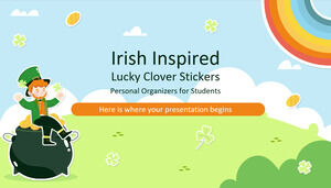 Organizzatori personali di adesivi Lucky Clover di ispirazione irlandese per studenti