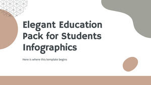 Pack d'éducation élégant pour les infographies des étudiants