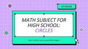 Materia di matematica per la scuola superiore - 10a elementare: cerchi