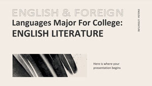 Especialização em Inglês e Línguas Estrangeiras para a Faculdade: Literatura Inglesa