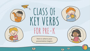 Classe de verbes clés pour le pré-K