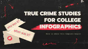 Estudios de crímenes reales para infografías universitarias