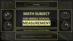 Materia di matematica per la scuola media - 7a elementare: misurazione