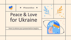 Paix et amour pour l'Ukraine