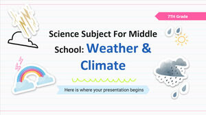 Matière scientifique pour le collège - 7e année : météo et climat