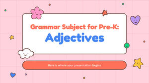 Grammatikfach für die Vorschule: Adjektive