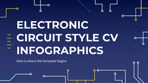 Infografica CV in stile circuito elettronico
