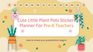 Perencana Stiker Pot Tanaman Kecil yang Lucu untuk Guru Pra-K