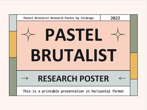 Poster di ricerca brutalista pastello