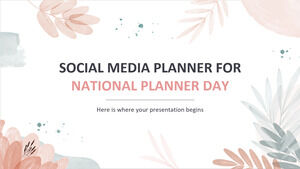 Planificateur de médias sociaux pour la Journée nationale des planificateurs