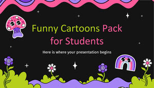 Pacchetto di cartoni animati divertenti per studenti