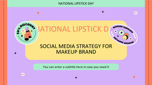 Estratégia de mídia social do Dia Nacional do Batom para marca de maquiagem