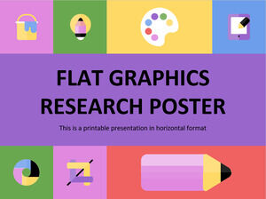 Poster de cercetare grafică plat