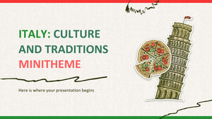 Italia: Minitema Cultura e Tradizioni