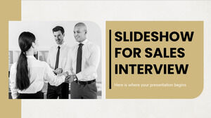 Slideshow for Sales Interview