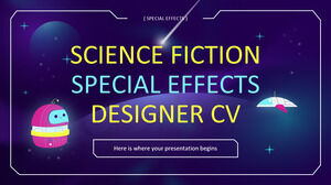 CV Concepteur d'effets spéciaux de science-fiction