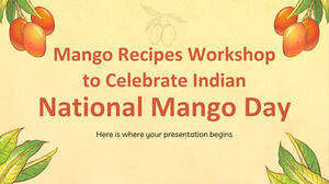 Hindistan Ulusal Mango Gününü Kutlamak İçin Mango Tarifleri Atölyesi