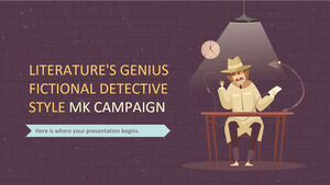 Campaña MK de estilo detective ficticio genio de la literatura