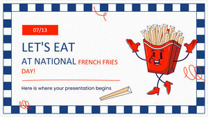 Mangeons à la Journée nationale des frites !