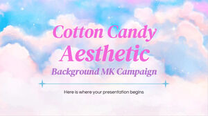 Campaña MK de fondo estético de algodón de azúcar
