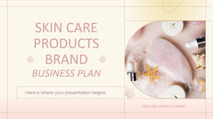Geschäftsplan für die Marke Hautpflegeprodukte