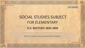 Matéria de Estudos Sociais para o Ensino Fundamental - 5ª Série: História dos Estados Unidos 1820-1850