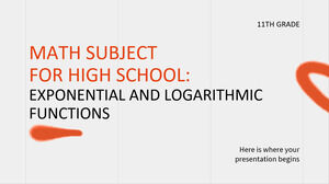 Sujet de mathématiques pour le lycée - 11e année : fonctions exponentielles et logarithmiques