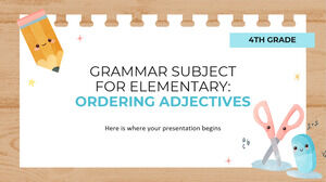 Matéria de Gramática do Ensino Fundamental - 4ª Série: Ordenação de Adjetivos未
