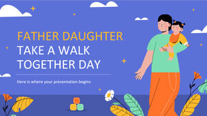 Ojciec Córka Wybierz się na spacer razem dzień