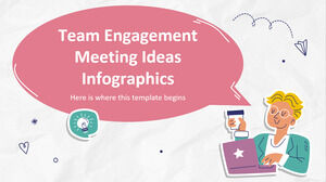 Infografica di idee per riunioni di coinvolgimento del team