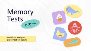 Memory Tests for Pre-K