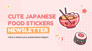 Buletin Stiker Makanan Jepang Lucu