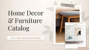 Catalogue de décoration et de meubles pour la maison